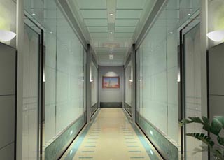 寫(xiě)字樓裝修-電梯走廊